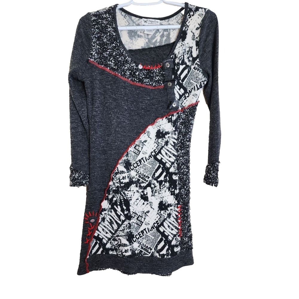 Ladies Papillon Black Artful Knit Sweater‎ Dress